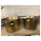 (2) 19th Century Brass Pails