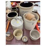 Stoneware Storage Crocks and Jugs