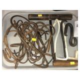 Wrought Iron Meat and Hay Hooks