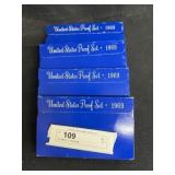 (4) 1969 U.S. Proof Sets