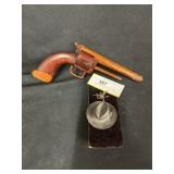 Veteran Souvenir Pistol and Hat Badge