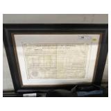 1820 Framed Indenture