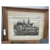 Framed European Block Print