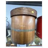 Wood Metal Banded Firkin
