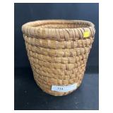 Primitive Rye Straw Woven Basket