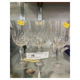 (9) Waterford Crystal Wine Glasses