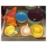 Fiestaware Mugs, Bowls and Gravy Boat