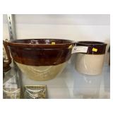 Stoneware Bowl with Storage Crock