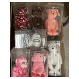 (21) Cased Beanie Babies