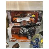 (2) 1:24 Scale Harley-Davidson Diecast Toys