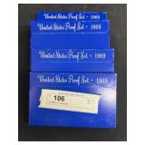 (4) 1969 U.S. Proof Sets