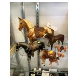 Plastic and Porcelain Body Horses