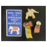 Antique Republican Presidential Ribbons & Booklet