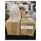 (4) New Acid Etched Lamp Shades