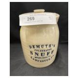 Contemporary Demuth Snuff Crock