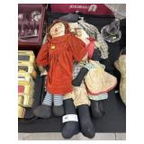 (3) Cloth Body Dolls