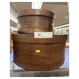 (2) Wooden Cheese Boxes
