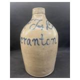 Scranton, PA Slip Decorated Storage Jug