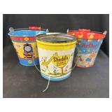 Sand Pails with Peanut Butter Tin