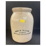 Geo. Wales (Mass) Stoneware Storage Crock