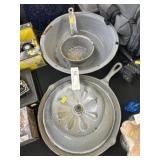Enamelware Frying Pan with Agateware