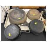 (4) Unsigned Cast Metal Frying Pans