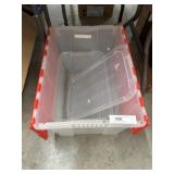 (2) Plastic Storage Totes with Lids