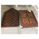 (2) Wooden Game Boards