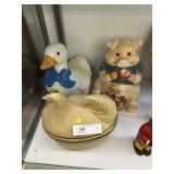 (3) Ceramic Cookie Jars