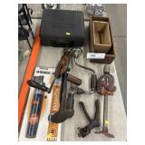 Hand Drills, Electric Jig Saw, Cheese Boxes, etc.