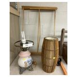 Table Lamp, Bamboo Lamp Shade, Wooden Drying Rack