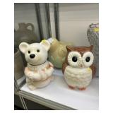 (3) Ceramic Cookie Jars