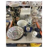 Desk Lamp, Oriental Center Bowl, Umbrella Stand