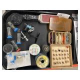 Fishing Reel With Assorted Tackles and Flies