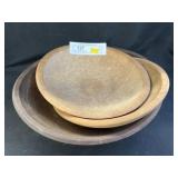 (3) Turned Wood Bowls