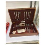 Silverplate Flatware with Silverware Chest
