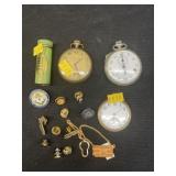 Pocket Watches with Assorted Pins