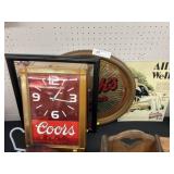 (4) Brewery Advertisements with Wall Clock
