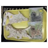 (4) Pottery Dog Wall Plaques