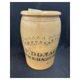 A.P. Donaghho (Parkersburg, WV) Storage Crock