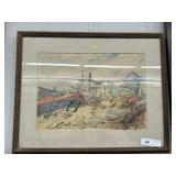 Bertram Goodman Framed Pencil Sketch