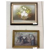 Oil On Canvas with Framed Harvest Print