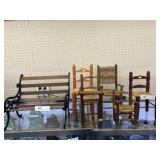 Doll Bench, Rockers and Chairs