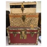 (3) Miniature Storage Trunks