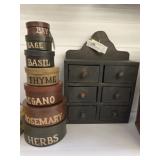 Contemporary Spice Cabinet & Paper Mache