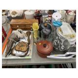 Wooden Storage Cabinet, Kitchenwares, Platters
