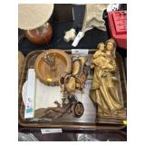 German Carved Wood Figure, Nutcracker, Hand Fan