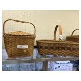 (2) Contemporary Folk Art Woven Baskets