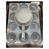Agateware Baking Pan with Frying Pan