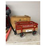 Crafted Wood Wagon, Wood Dovetailed Storage Box